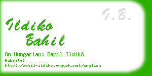ildiko bahil business card